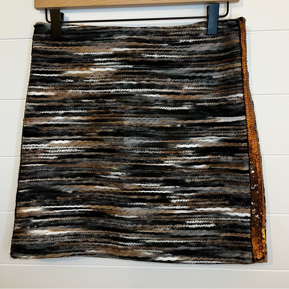 SABINE Stylish Striped Mini Women's Skirt Soft Sequins Boho Western Chic